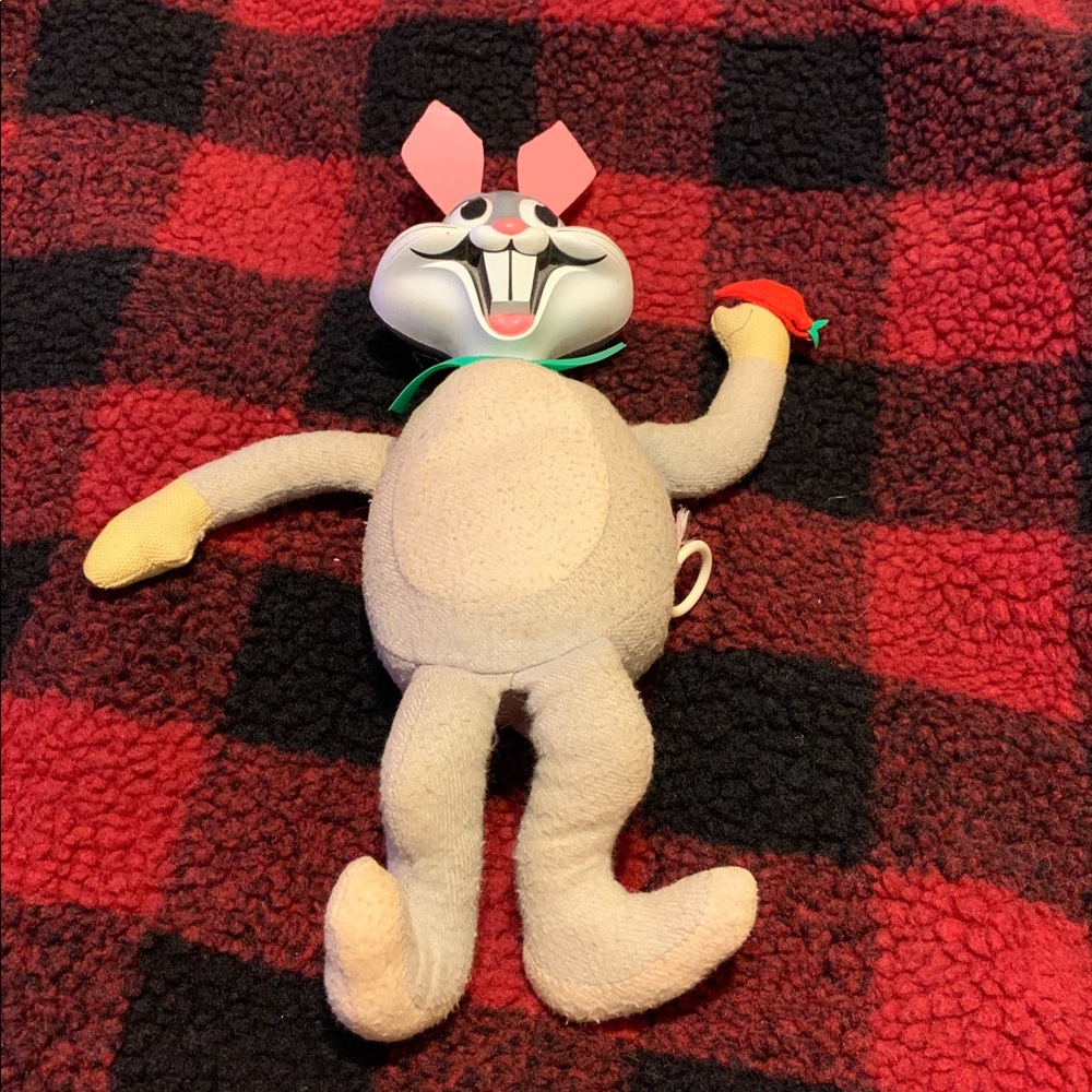 🥕🥕Bugs Bunny Gray and Pink Plush Toy
